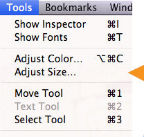 image tools menu